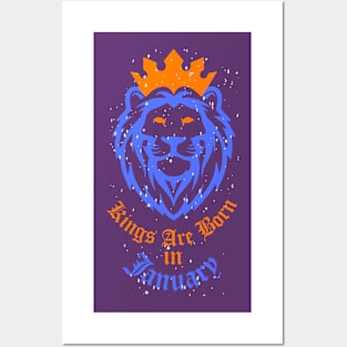 Vintage Kings Birthday in January Gift Essential T-Shirt Posters and Art